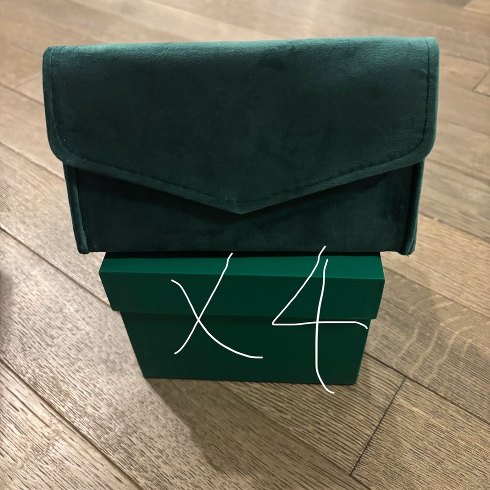 La Mer Velvet Zippered Cosmetic Bag x 4 (set of 4)